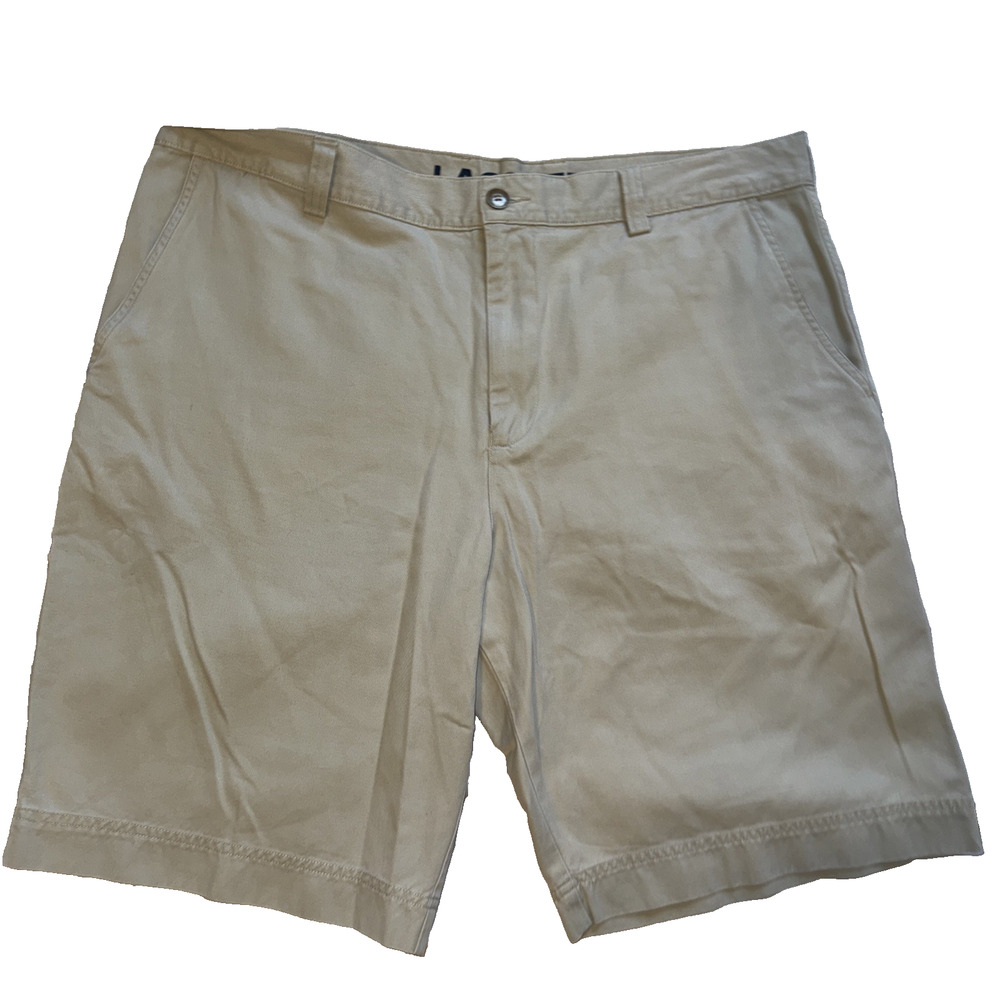 Lacoste Chino Khaki Flat Front Shorts Size US 38 (FR 48)